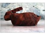 Plaster cast, suede. 12 in. 7 in., 1985.