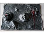 Plaster, gauze, paint, blood on cardboard. 19 in. x 24 in. 1988.