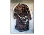 Muslin robe, acrylic, conte crayon on linen. 52 in. x 38 in., 1993.